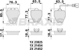 Braxis AB0530 - Гальмівні колодки, дискові гальма autozip.com.ua