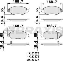 Braxis AB0047 - Гальмівні колодки, дискові гальма autozip.com.ua