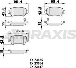 Braxis AB0056 - Гальмівні колодки, дискові гальма autozip.com.ua