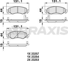 Braxis AB0051 - Гальмівні колодки, дискові гальма autozip.com.ua