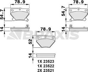 Braxis AB0085 - Гальмівні колодки, дискові гальма autozip.com.ua