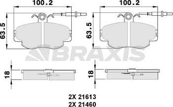 Braxis AB0152 - Гальмівні колодки, дискові гальма autozip.com.ua