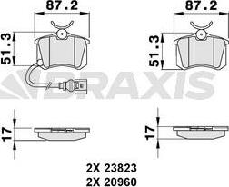 Braxis AB0133 - Гальмівні колодки, дискові гальма autozip.com.ua