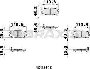 Braxis AB0397 - Гальмівні колодки, дискові гальма autozip.com.ua