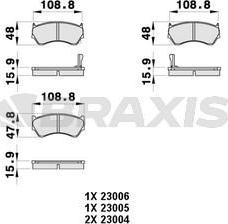 Braxis AB0357 - Гальмівні колодки, дискові гальма autozip.com.ua