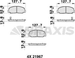 Braxis AB0339 - Гальмівні колодки, дискові гальма autozip.com.ua