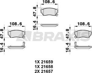 Braxis AB0331 - Гальмівні колодки, дискові гальма autozip.com.ua