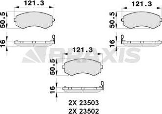 Braxis AB0256 - Гальмівні колодки, дискові гальма autozip.com.ua