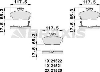 Braxis AB0265 - Гальмівні колодки, дискові гальма autozip.com.ua