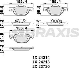 Braxis AB0202 - Гальмівні колодки, дискові гальма autozip.com.ua