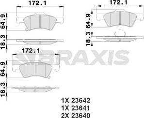 Braxis AB0214 - Гальмівні колодки, дискові гальма autozip.com.ua