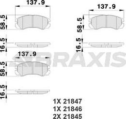 Braxis AB0212 - Гальмівні колодки, дискові гальма autozip.com.ua