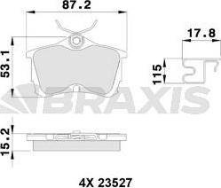 Braxis AB0231 - Гальмівні колодки, дискові гальма autozip.com.ua