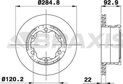 Braxis AD1018 - Гальмівний диск autozip.com.ua