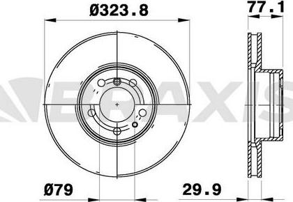 Braxis AD1021 - Гальмівний диск autozip.com.ua