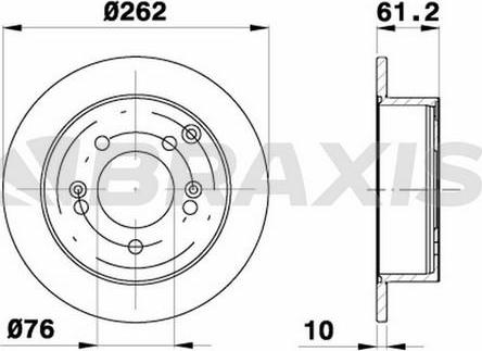 Braxis AE0446 - Гальмівний диск autozip.com.ua