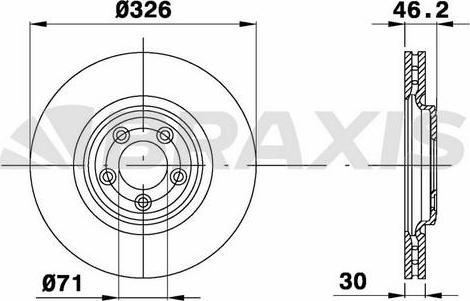 Braxis AE0453 - Гальмівний диск autozip.com.ua