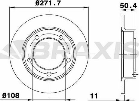 Braxis AE0463 - Гальмівний диск autozip.com.ua