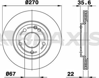 Braxis AE0511 - Гальмівний диск autozip.com.ua