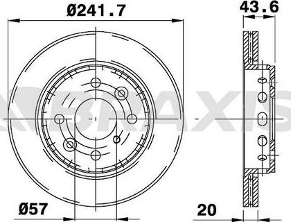 Braxis AE0522 - Гальмівний диск autozip.com.ua
