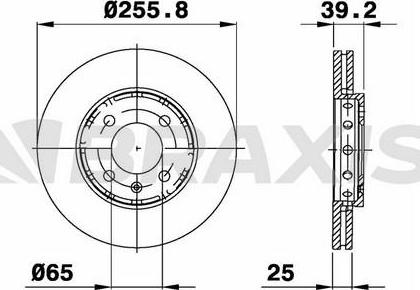 Braxis AE0687 - Гальмівний диск autozip.com.ua