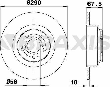 Braxis AE0679 - Гальмівний диск autozip.com.ua