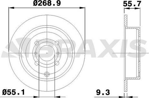 Braxis AE0163 - Гальмівний диск autozip.com.ua