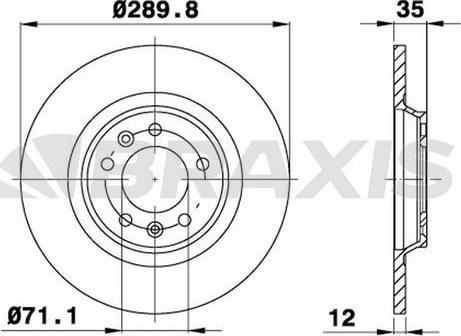 Braxis AE0115 - Гальмівний диск autozip.com.ua