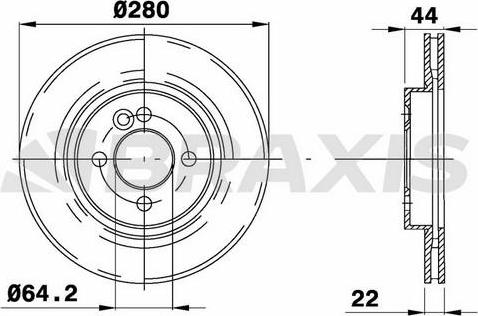 Braxis AE0111 - Гальмівний диск autozip.com.ua