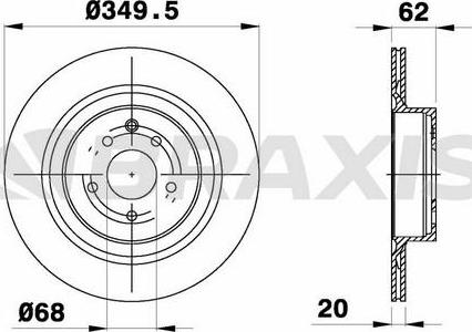 Braxis AE0761 - Гальмівний диск autozip.com.ua