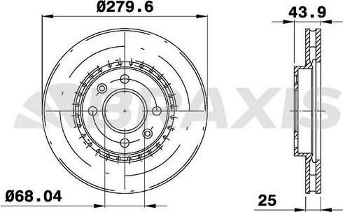 Braxis AE0731 - Гальмівний диск autozip.com.ua
