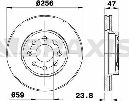 Braxis AE0775 - Гальмівний диск autozip.com.ua