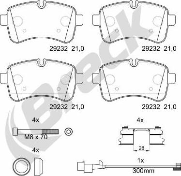 Breck 29232 00 703 00 - Гальмівні колодки, дискові гальма autozip.com.ua