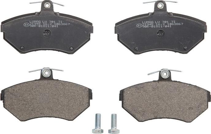 Breck 21945 00 701 00 - Гальмівні колодки, дискові гальма autozip.com.ua