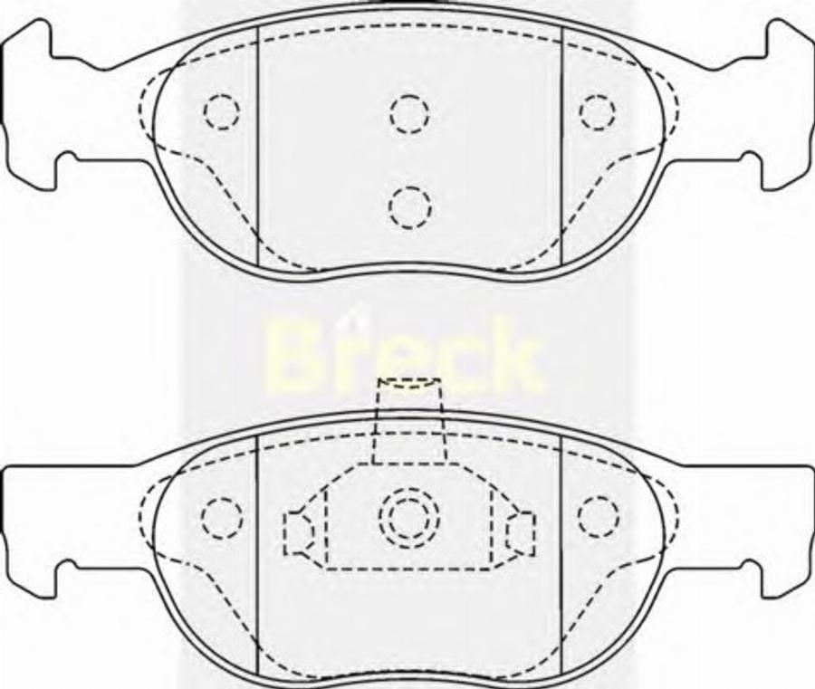 Breck 21930 00 - Гальмівні колодки, дискові гальма autozip.com.ua