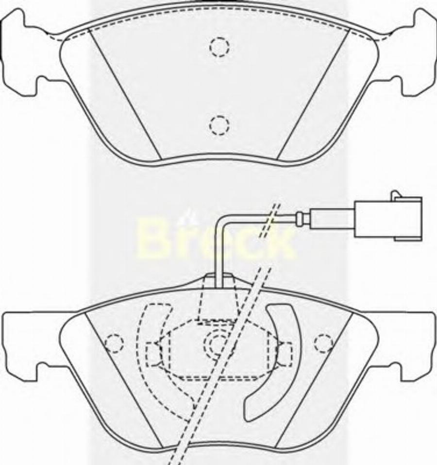 Breck 21637 00 W - Гальмівні колодки, дискові гальма autozip.com.ua