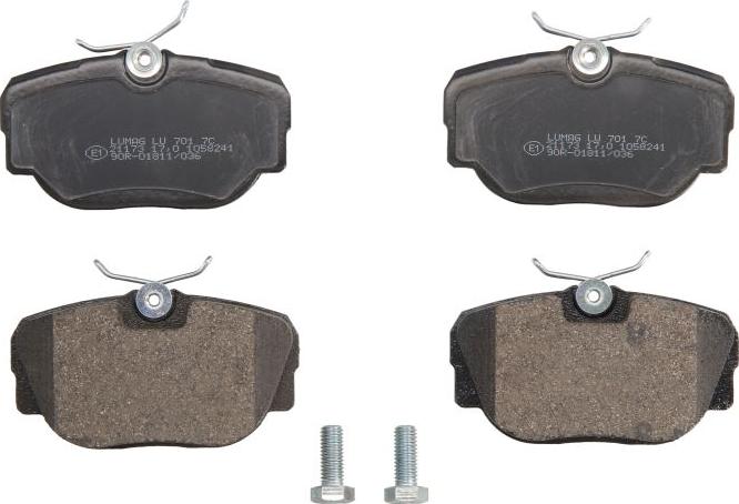 Breck 21173 00 701 00 - Гальмівні колодки, дискові гальма autozip.com.ua