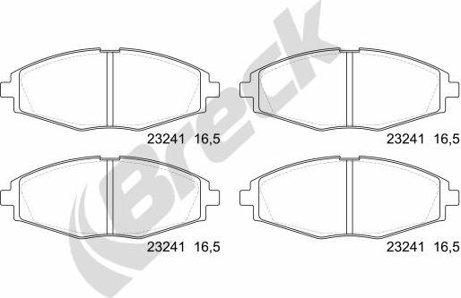 Breck 23241 00 702 00 - Гальмівні колодки, дискові гальма autozip.com.ua