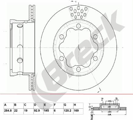 Breck BR 385 VA100 - Гальмівний диск autozip.com.ua