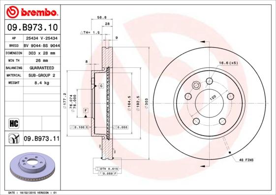 Breco BS 9044 - Гальмівний диск autozip.com.ua