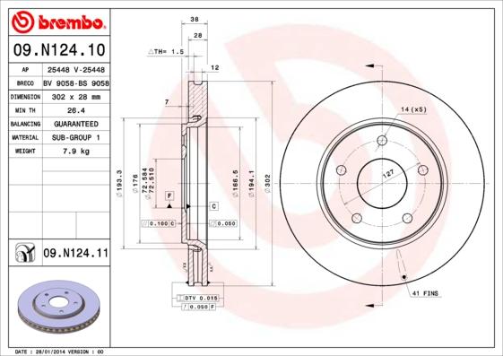 Breco BS 9058 - Гальмівний диск autozip.com.ua