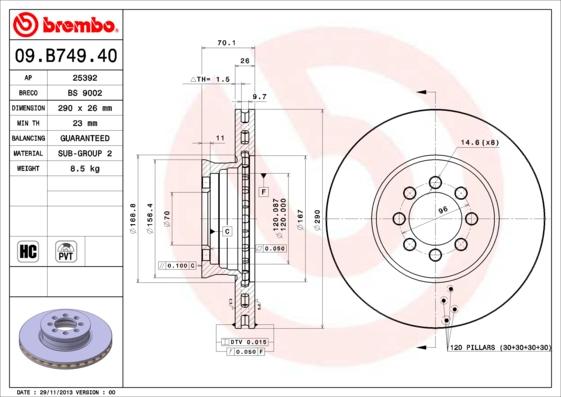 Breco BS 9002 - Гальмівний диск autozip.com.ua