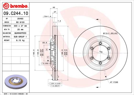 Breco BS 9103 - Гальмівний диск autozip.com.ua