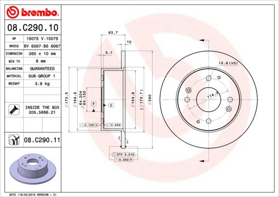 Breco BS 6067 - Гальмівний диск autozip.com.ua