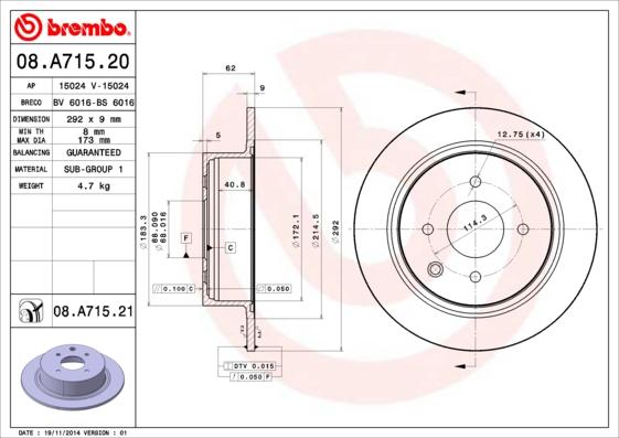 Breco BV 6016 - Гальмівний диск autozip.com.ua