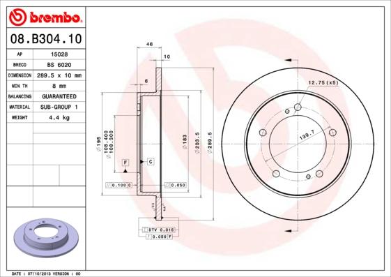 Breco BS 6020 - Гальмівний диск autozip.com.ua