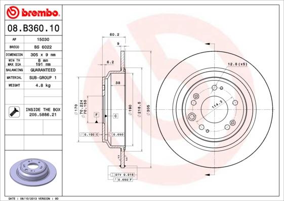 Breco BS 6022 - Гальмівний диск autozip.com.ua