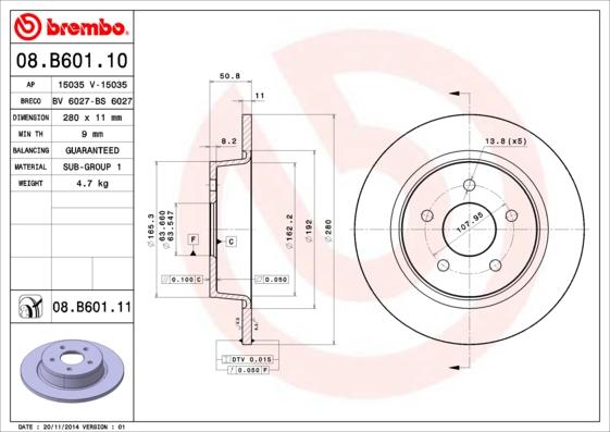 Breco BS 6027 - Гальмівний диск autozip.com.ua