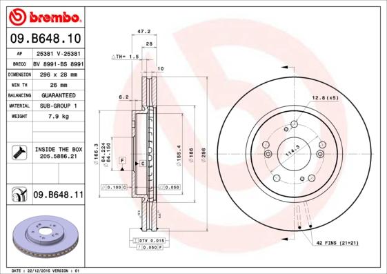 Breco BV 8991 - Гальмівний диск autozip.com.ua