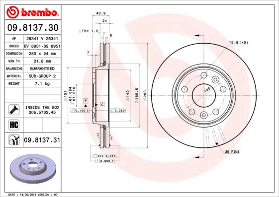 Breco BS 8951 - Гальмівний диск autozip.com.ua